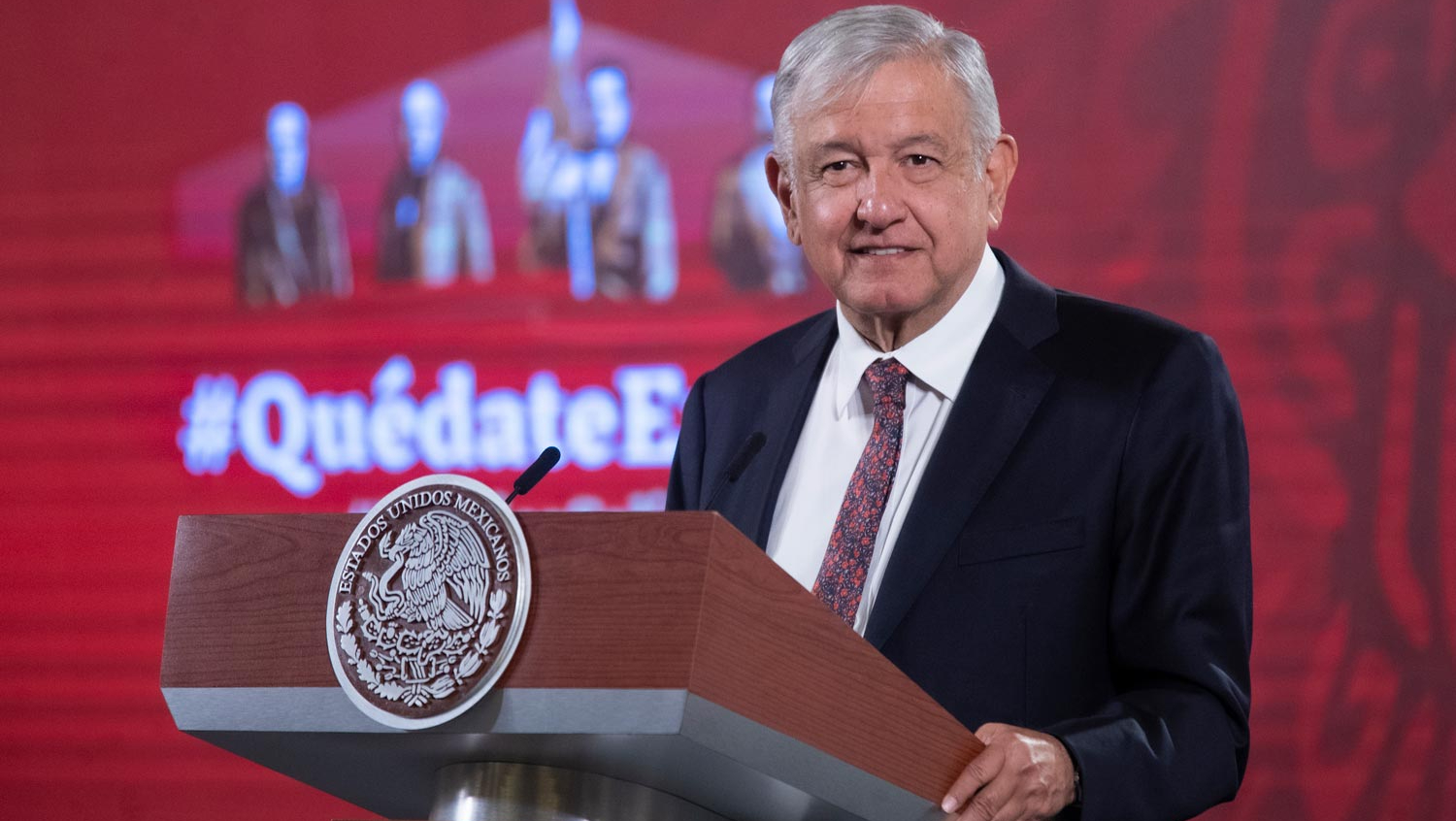 El presidente de México, Andrés Manuel López Obrador, en conferencia desde Palacio Nacional