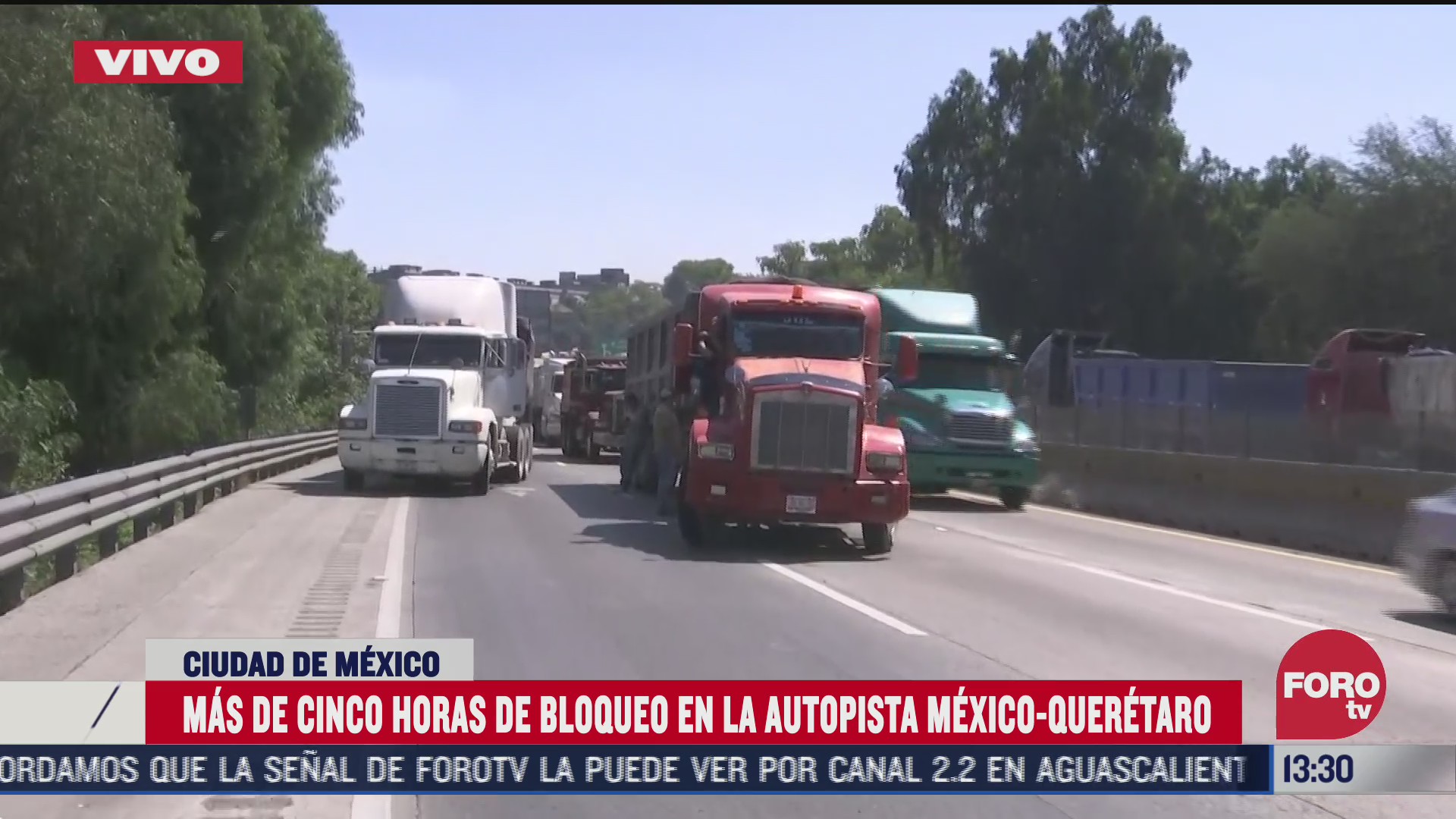 continua bloqueo en la autopista mexico queretaro