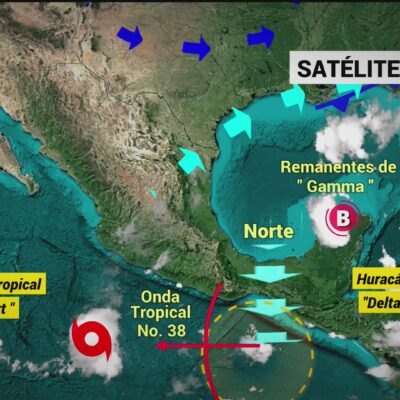 Así se ve desde el espacio el huracán ‘Delta’; ya es categoría 4