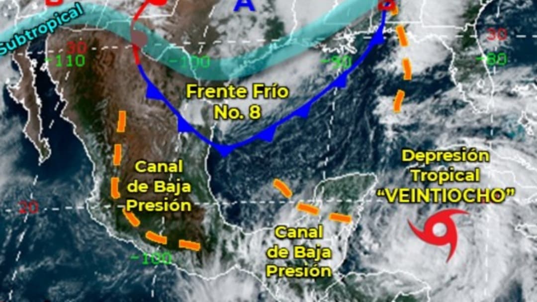 Depresión Tropical 28 llega al Mar Caribe