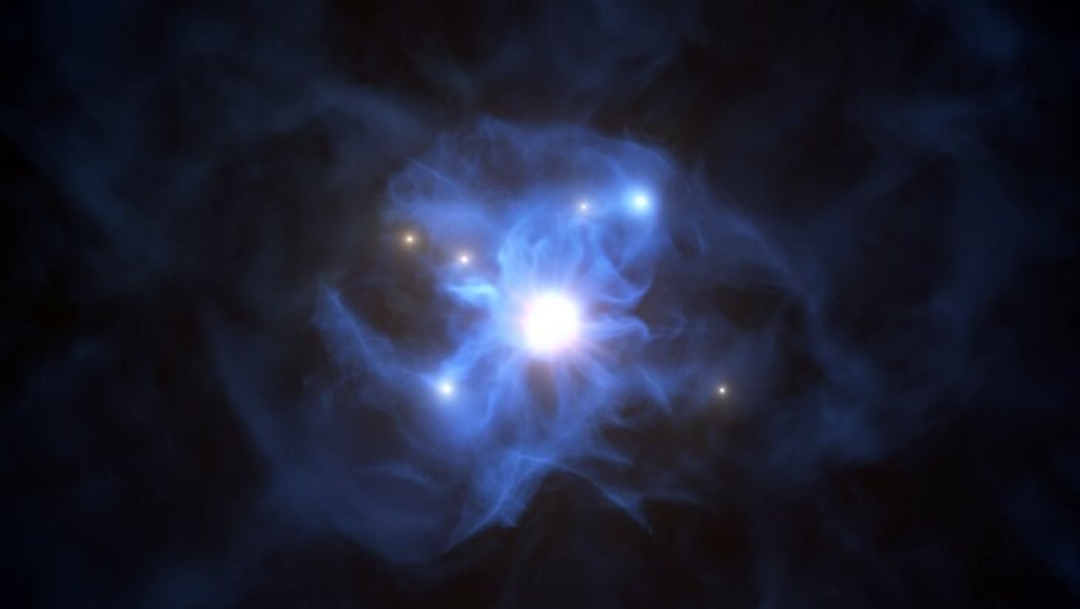 Detectan conjunto de galaxias en agujero negro supermasivo (1)