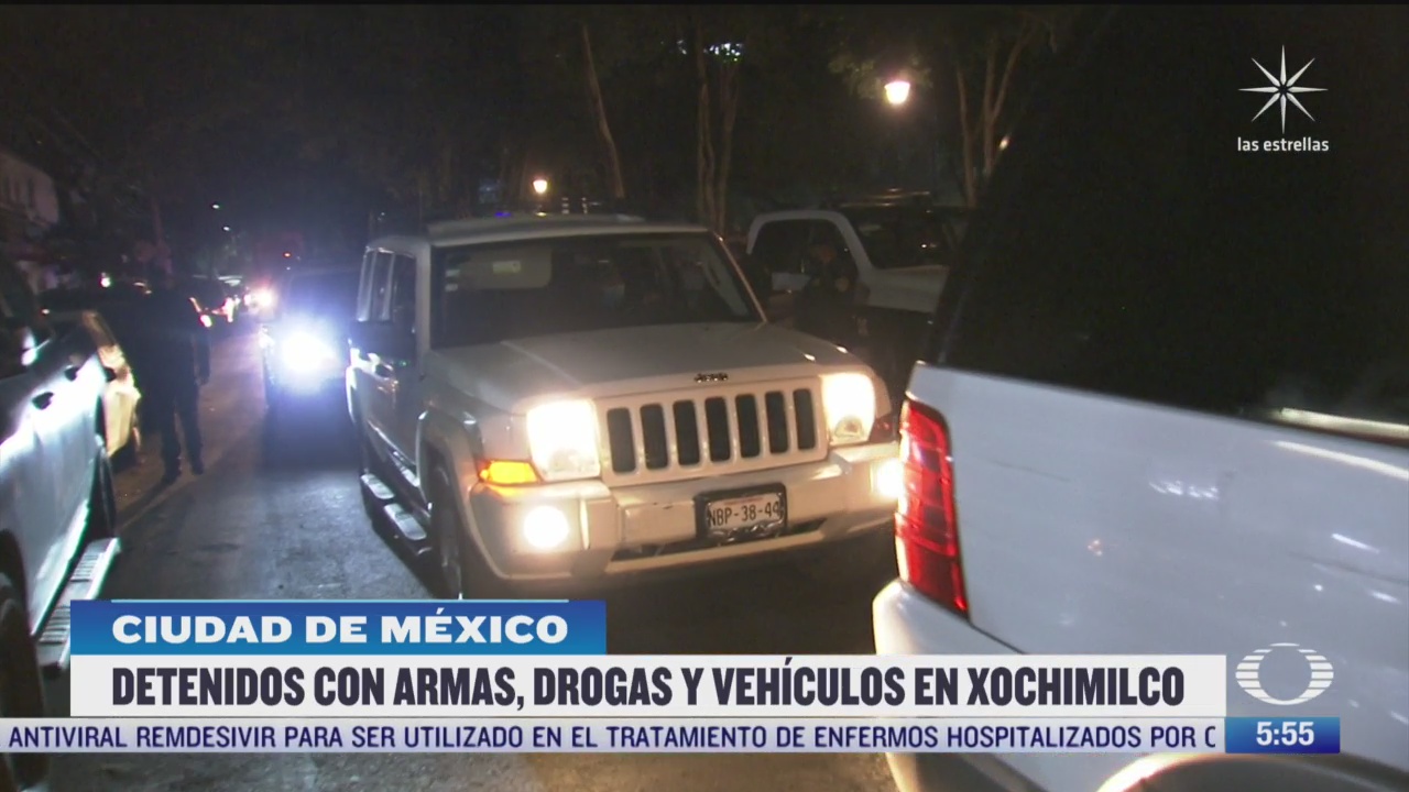 detienen a personas con armas y droga en xochimilco