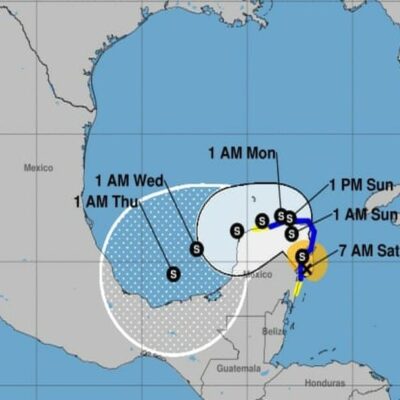 Tormenta tropical 'Gamma' toca tierra en Tulum, Quintana Roo