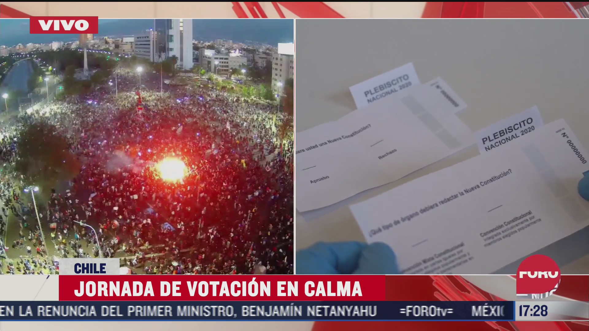 inicia conteo de votos por plebiscito constitucional en chile