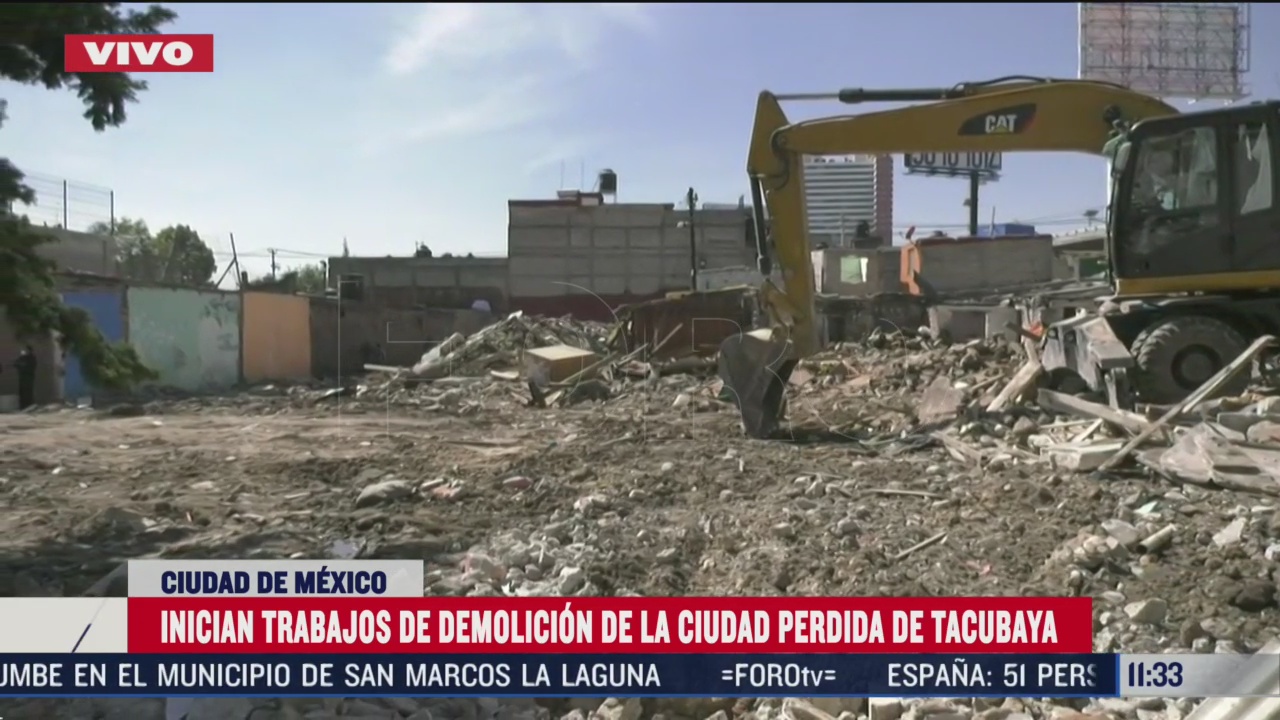 inician trabajos de demolicion de la ciudad perdida de tacubaya