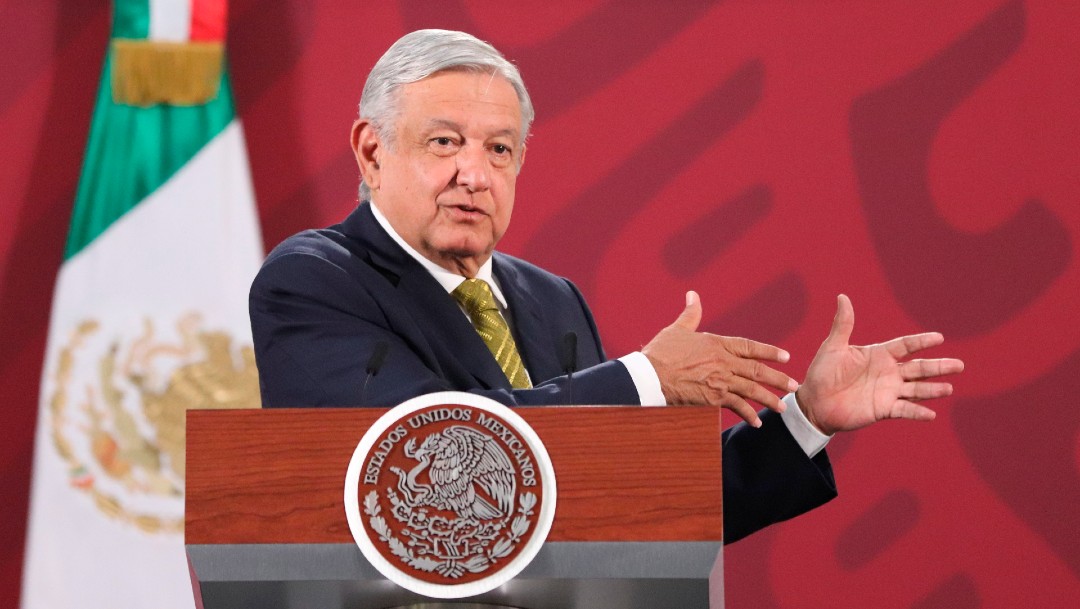 López Obrador en conferencia matutina en Palacio Nacional