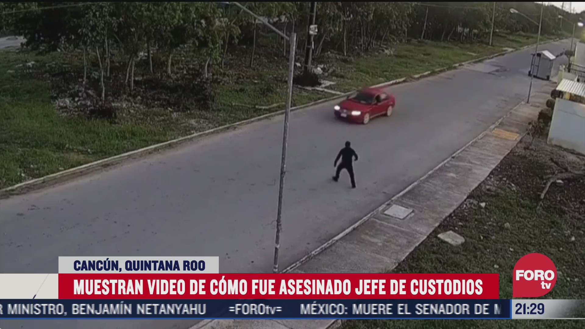 muestran video del asesinato a jefe de custodios de cereso de cancun