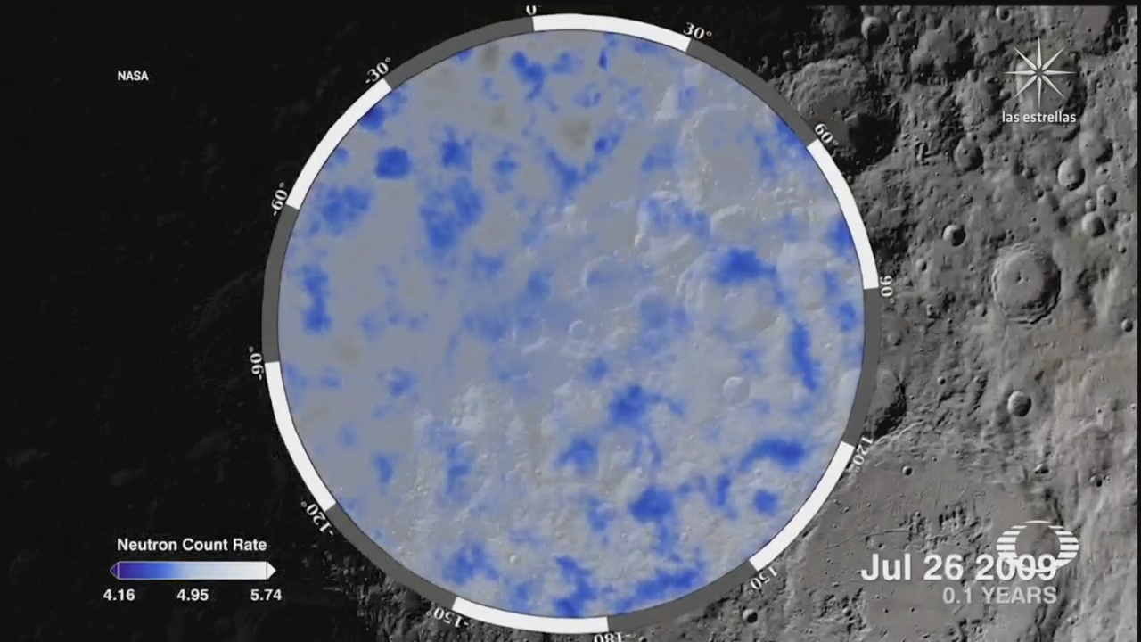 nasa confirma presencia de agua en la superficie de la luna