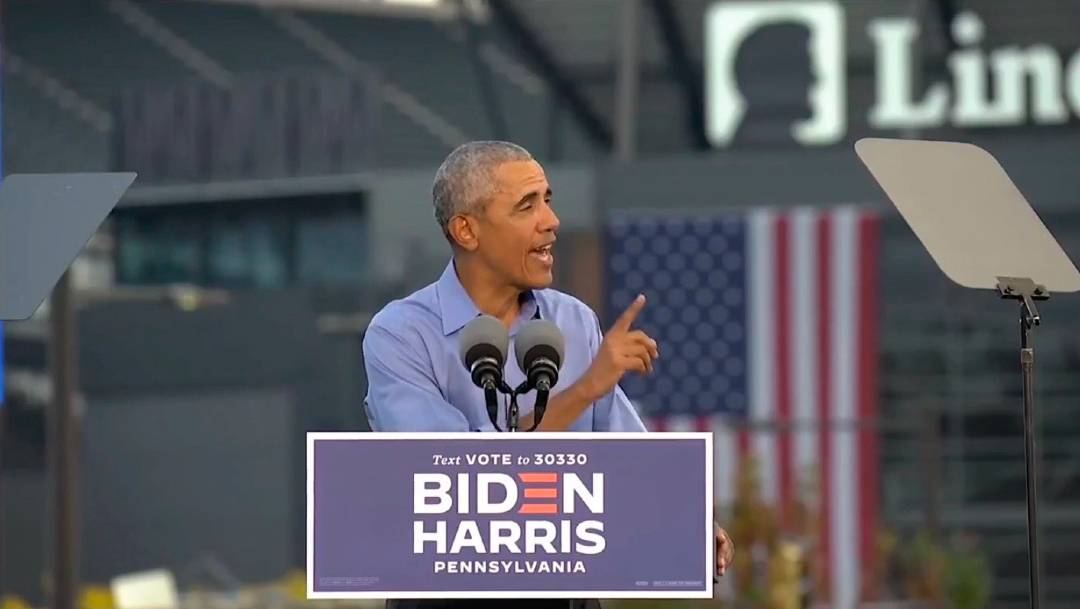 El expresidente Barack Obama realizó un mitin a favor de Joe Biden este sábado en el estado clave de Florida