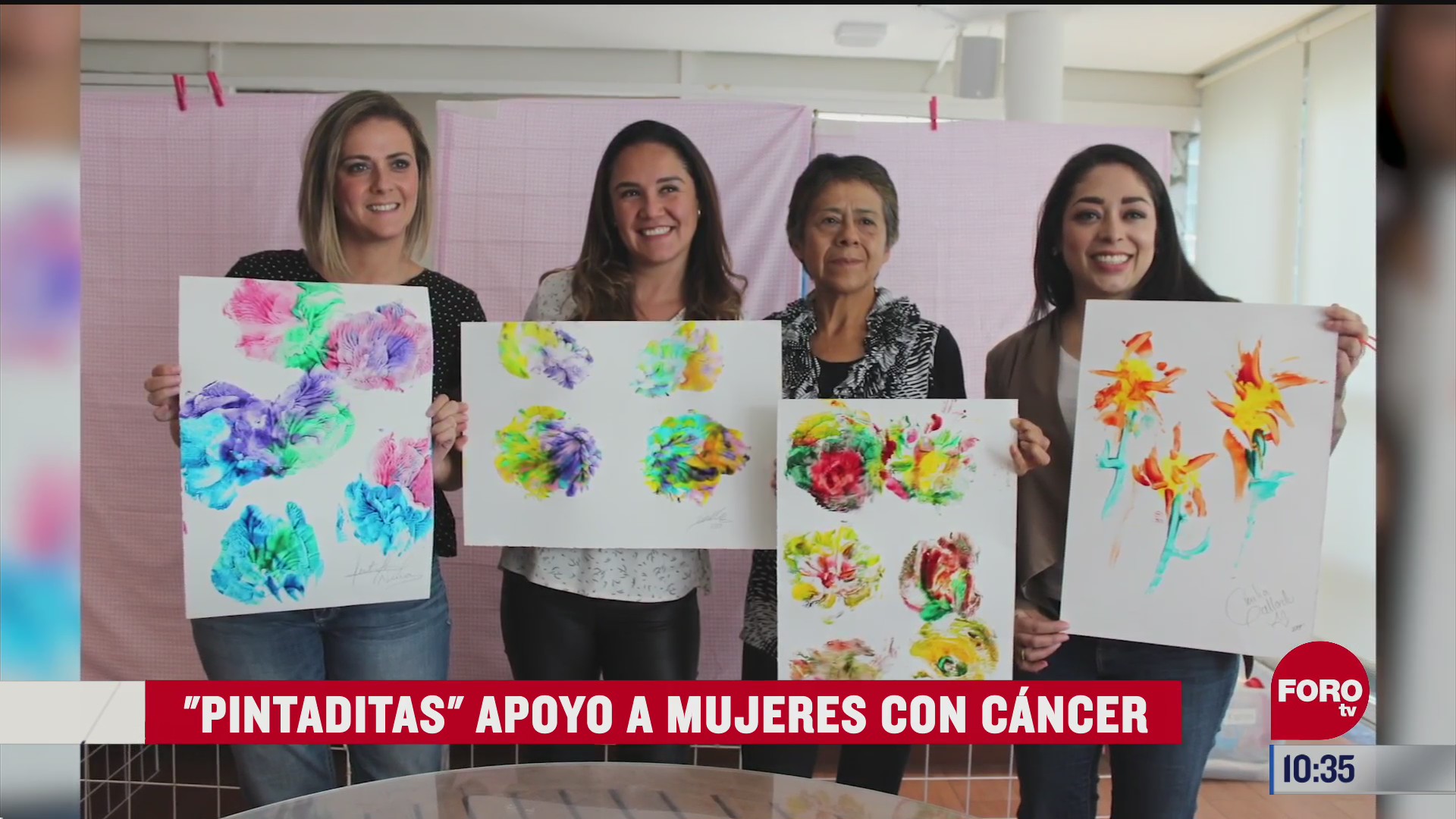 pintaditas en apoyo a mujeres con cancer