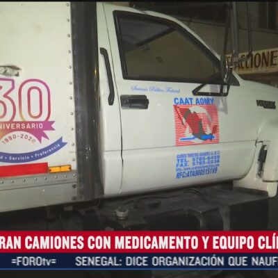 Recuperan camión con equipo médico en CDMX