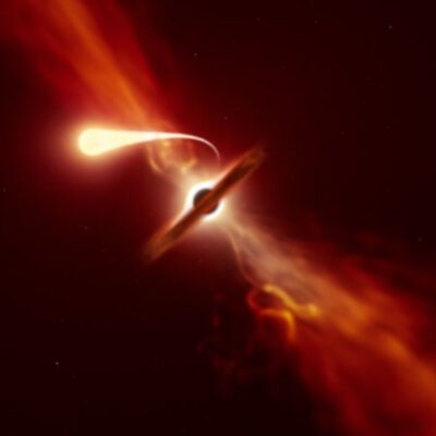 Detectan rara explosión de luz de estrella desgarrada por agujero negro