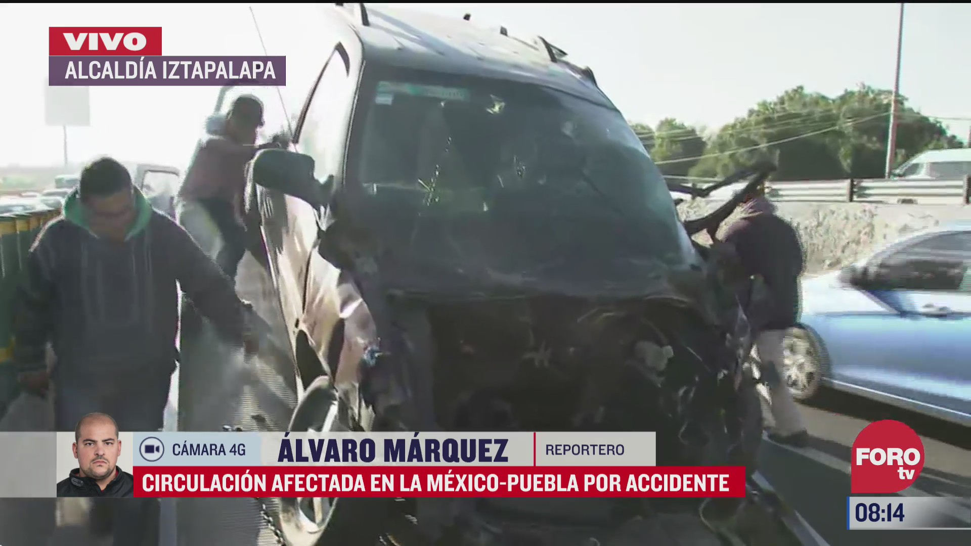se registra accidente en la autopista mexico puebla