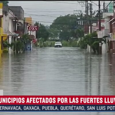 Seis municipios afectados por lluvias en Tabasco