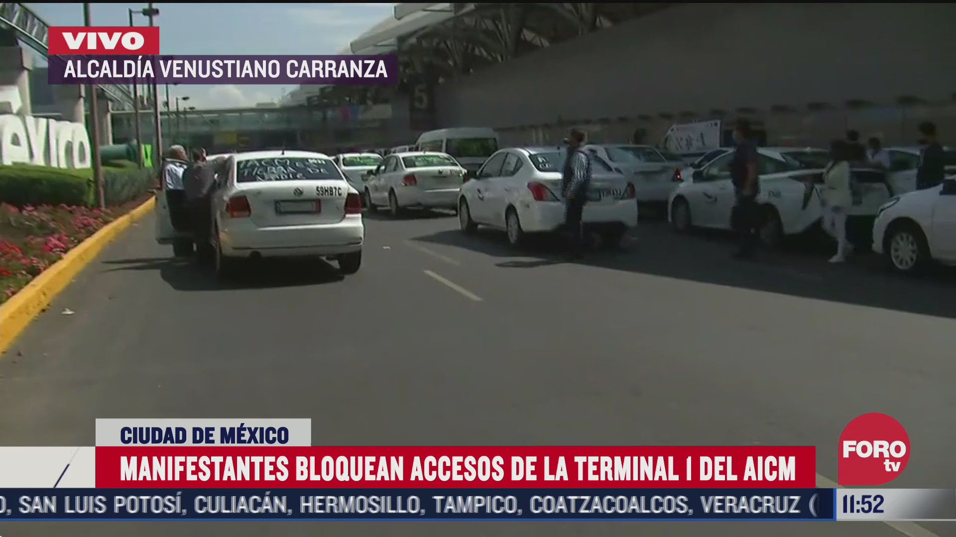 taxistas bloquean accesos al aicm