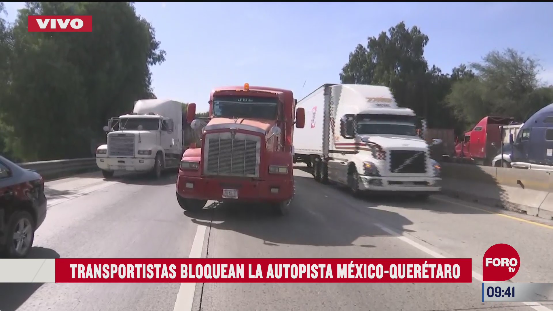transportistas bloquean autopista mexico queretaro