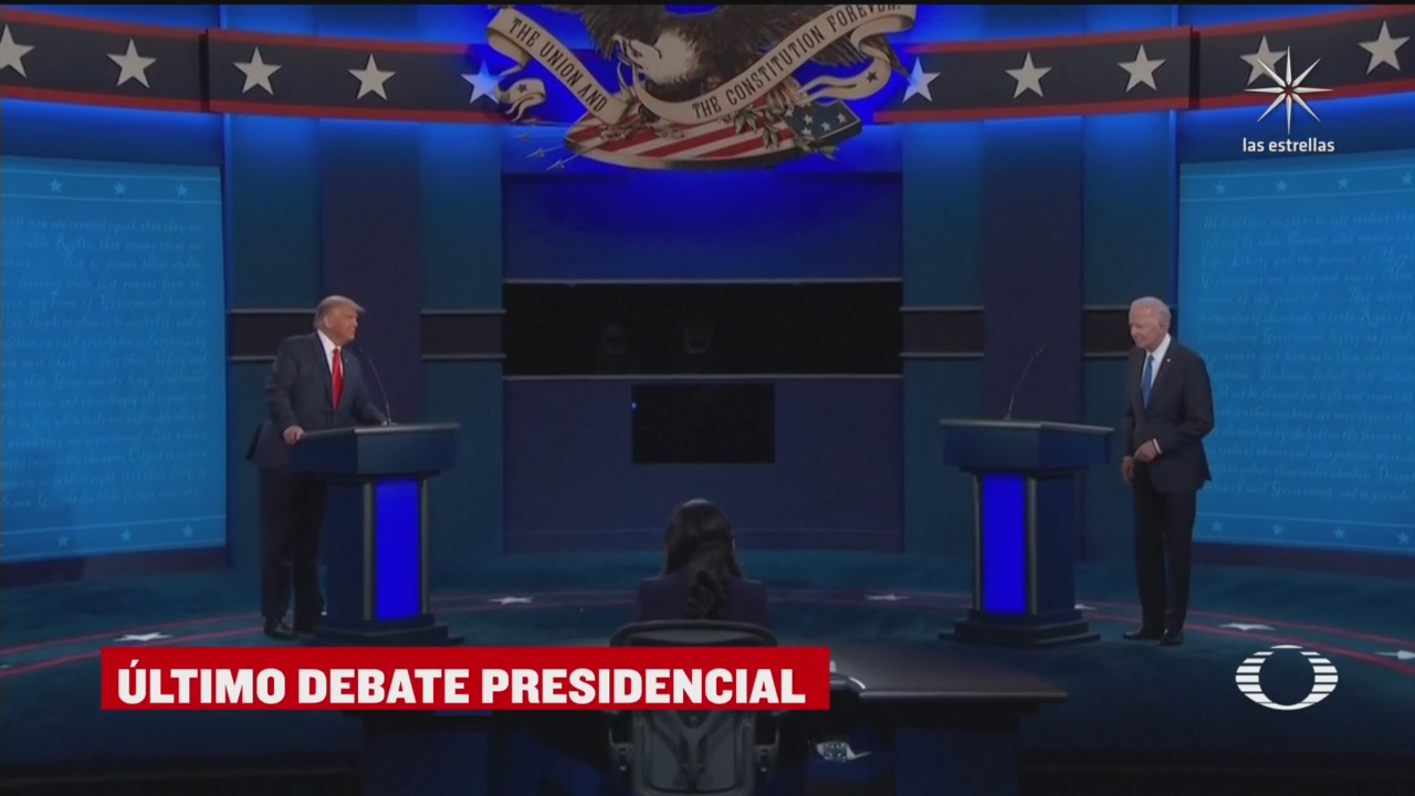 Último debate presidencial entre Trump y Biden