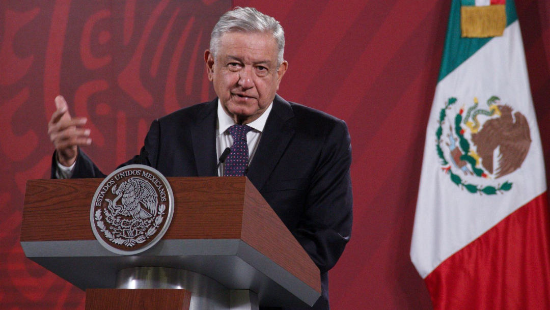 Andrés Manuel López Obrador, presidente de México, durante la conferencia matutina dedicada al tema de Salud que se llevó a cabo en Palacio Nacional