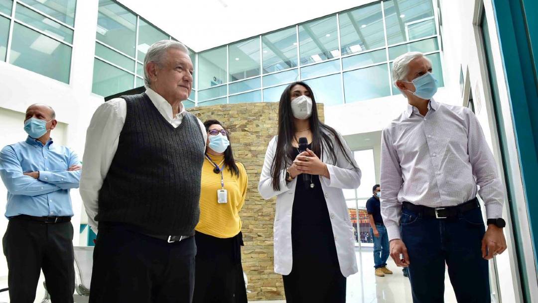 El presidente Andrés Manuel López Obrador inauguró un hospital materno en Texcoco
