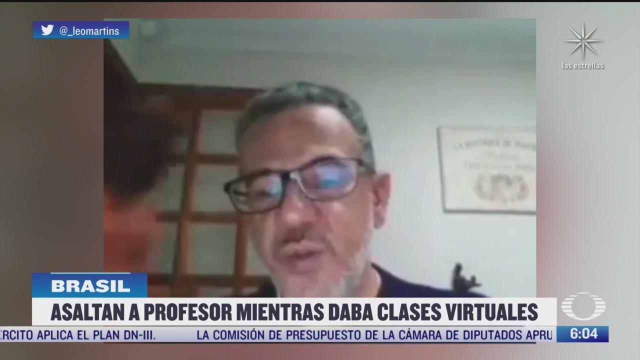 asaltan a profesor mientras daba clases virtuales en brasil