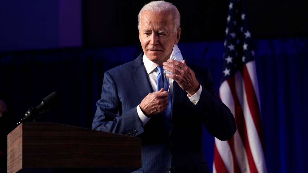 El presidente electo Joe Biden dijo sentirse honrado tras resultar electo