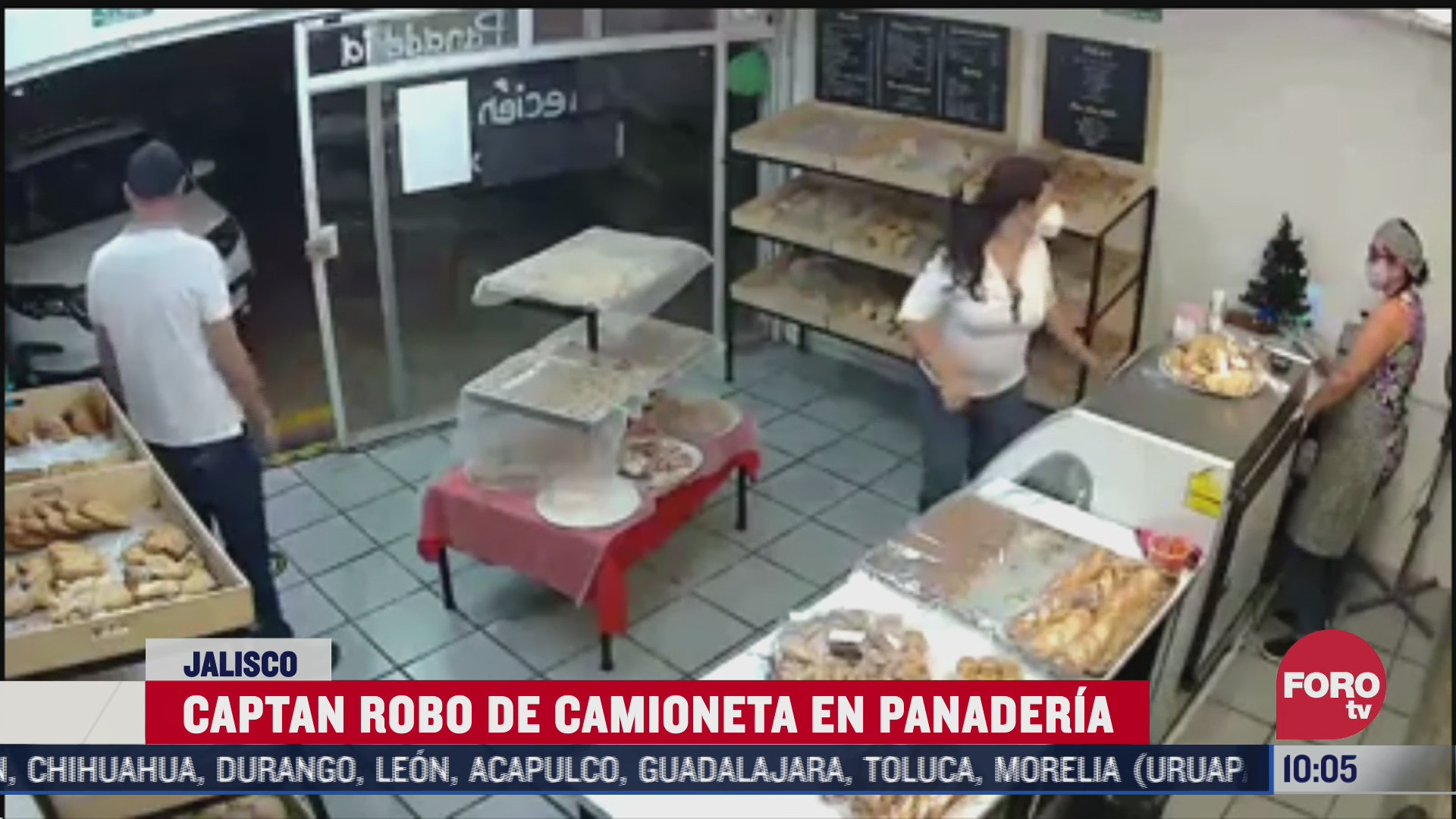 camaras de vigilancia graban asalto a clienta de panaderia en guadalajara