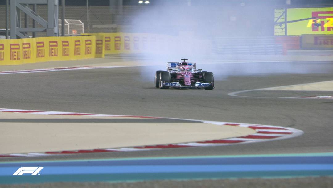 El monoplaza del mexicano Sergio 'Checo' Pérez se incendió brevemente a tres vueltas de terminar el Gran Premio de Baréin