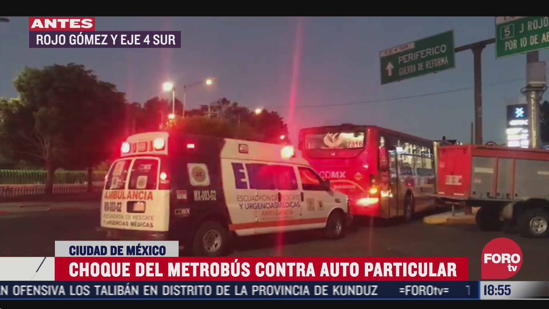 choca metrobus con auto en rojo gomez cdmx