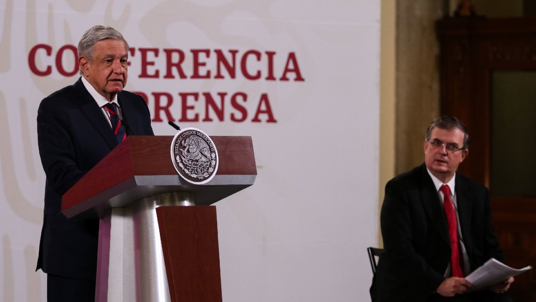 El presidente López Obrador y el canciller Marcelo Ebrard