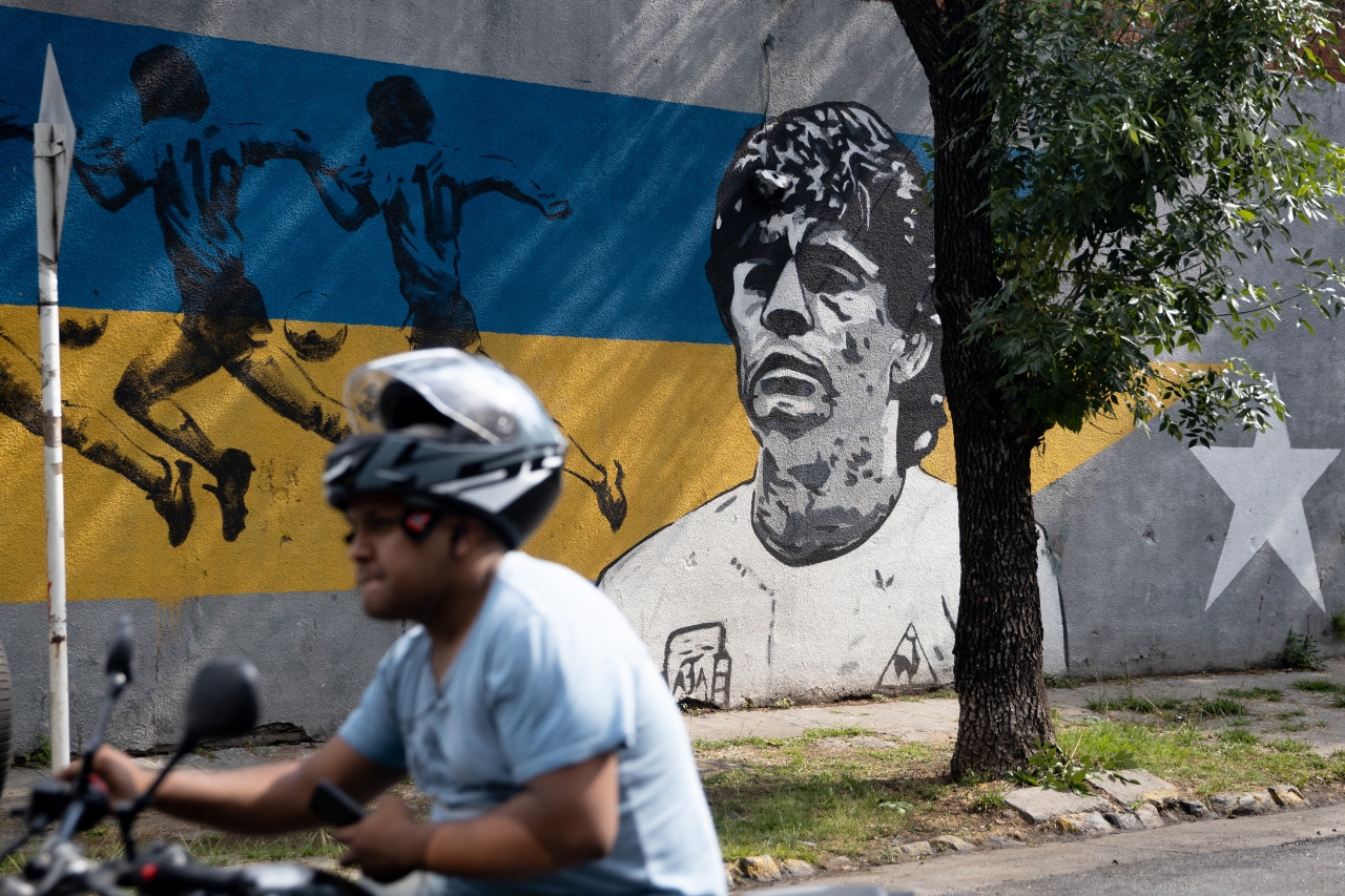 Grafitti de Maradona Boca Juniors