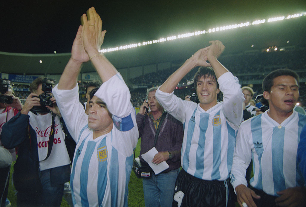 Maradona como capitán de la selección argentina