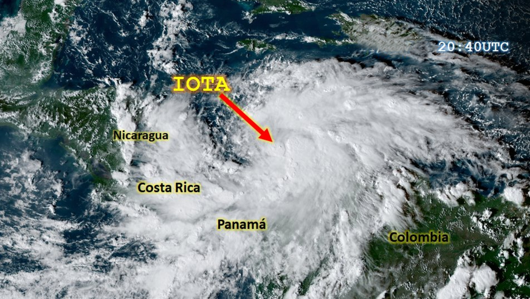 Huracán Iota impactará a Nicaragua y Honduras con categoría 4. (Foto: @servir_nasa)
