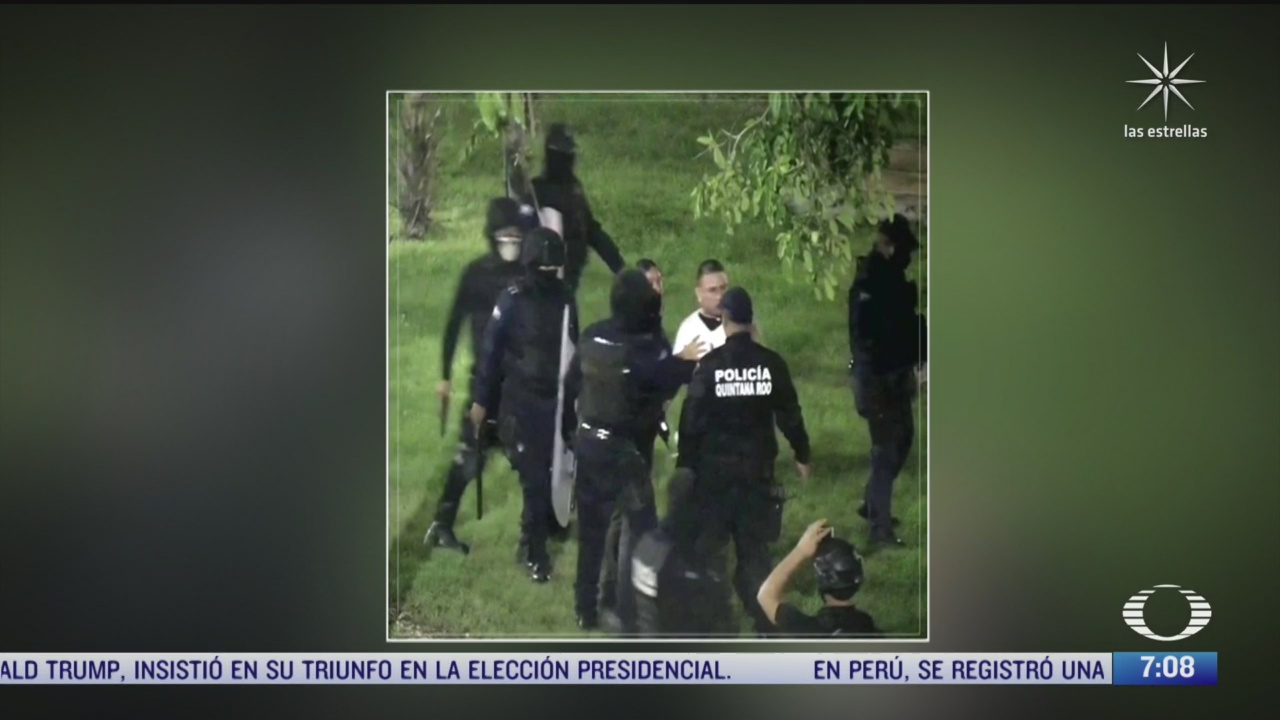 investigan presencia de civiles armados durante represion de manifestacion feminista en cancun
