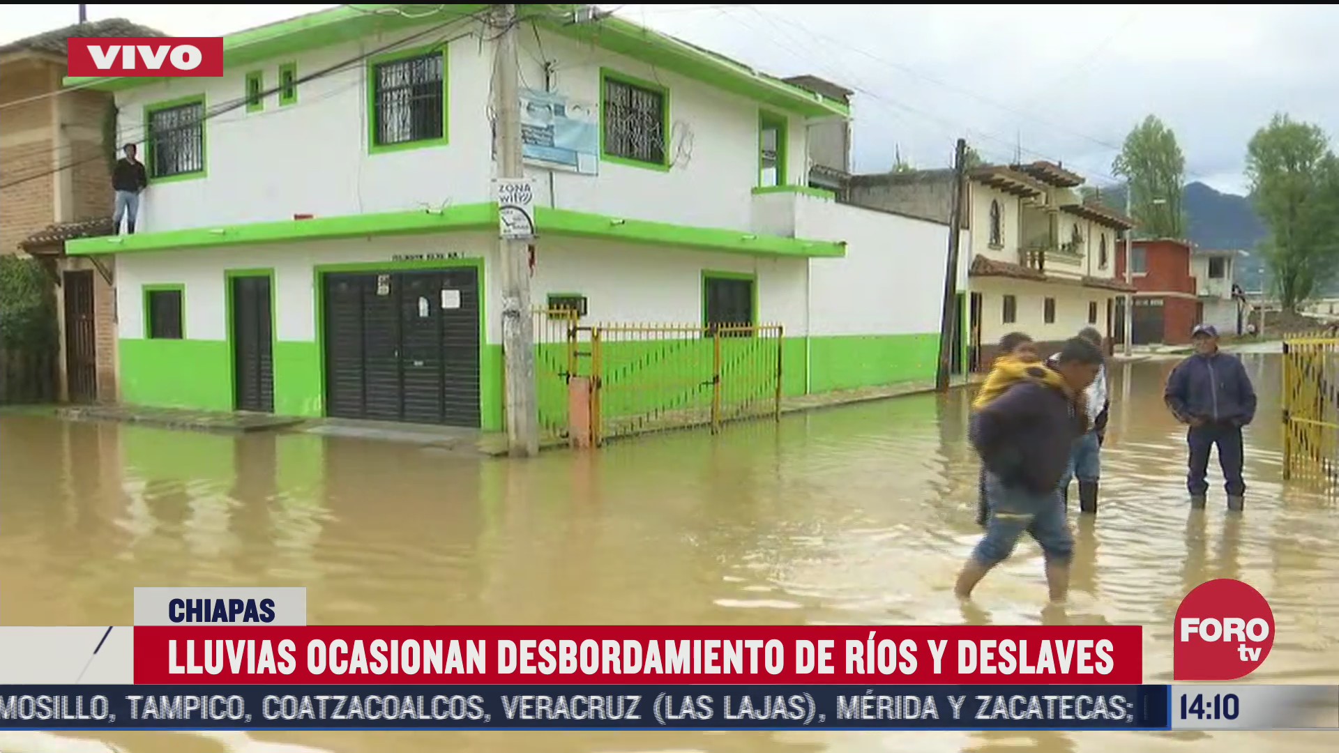 lluvias ocasionan desbordamientos de rios y deslaves en san cristobal de las casas chiapas