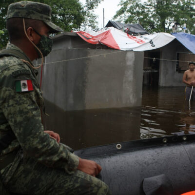 Marina apoyará a la población afectada por las inundaciones en Tabasco: AMLO