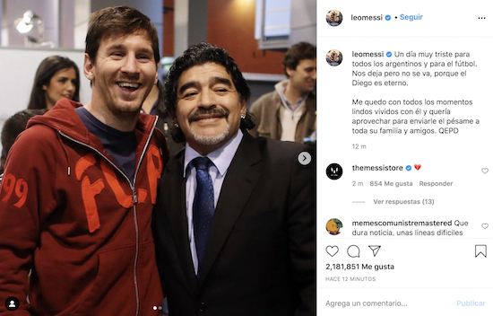Leo Messi Diego Armando Maradona