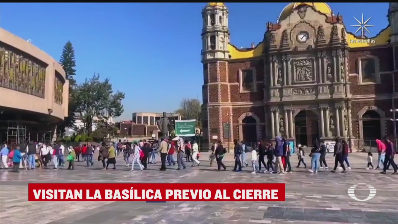 miles de personas acuden a la basilica de guadalupe previo al cierre