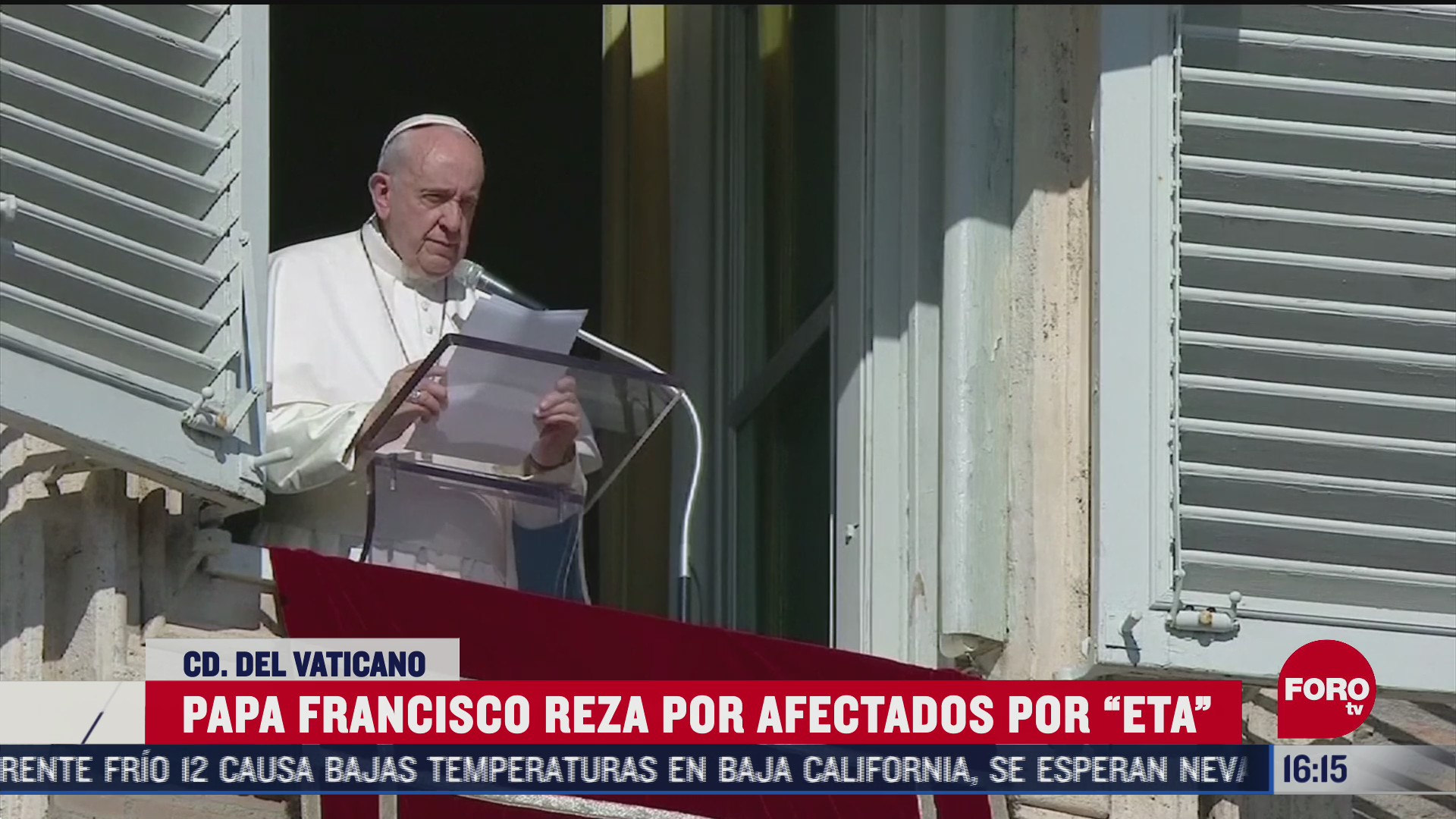 papa francisco pide por victimas del huracan eta