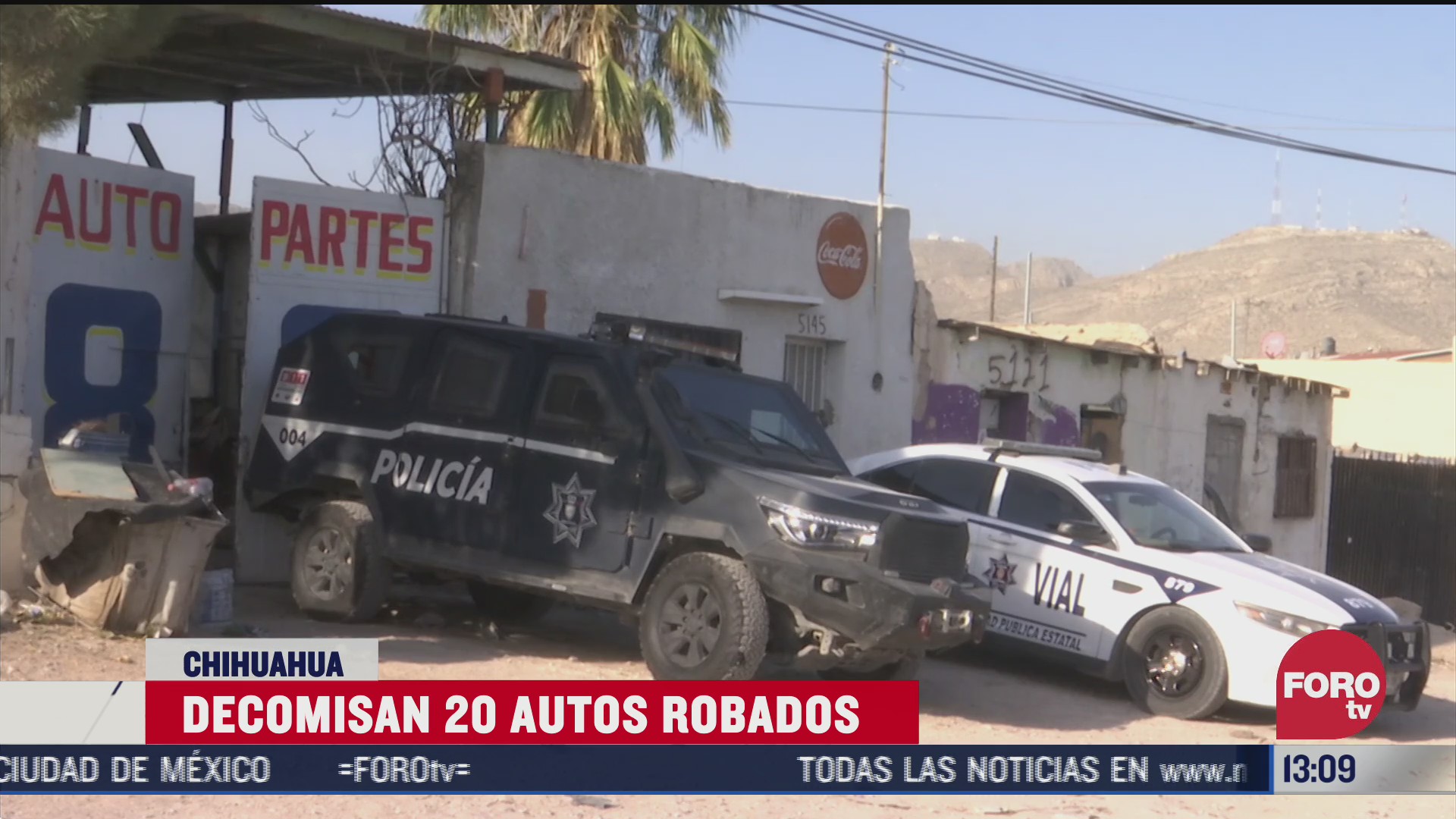policias aseguran vehiculos robados en chihuahua