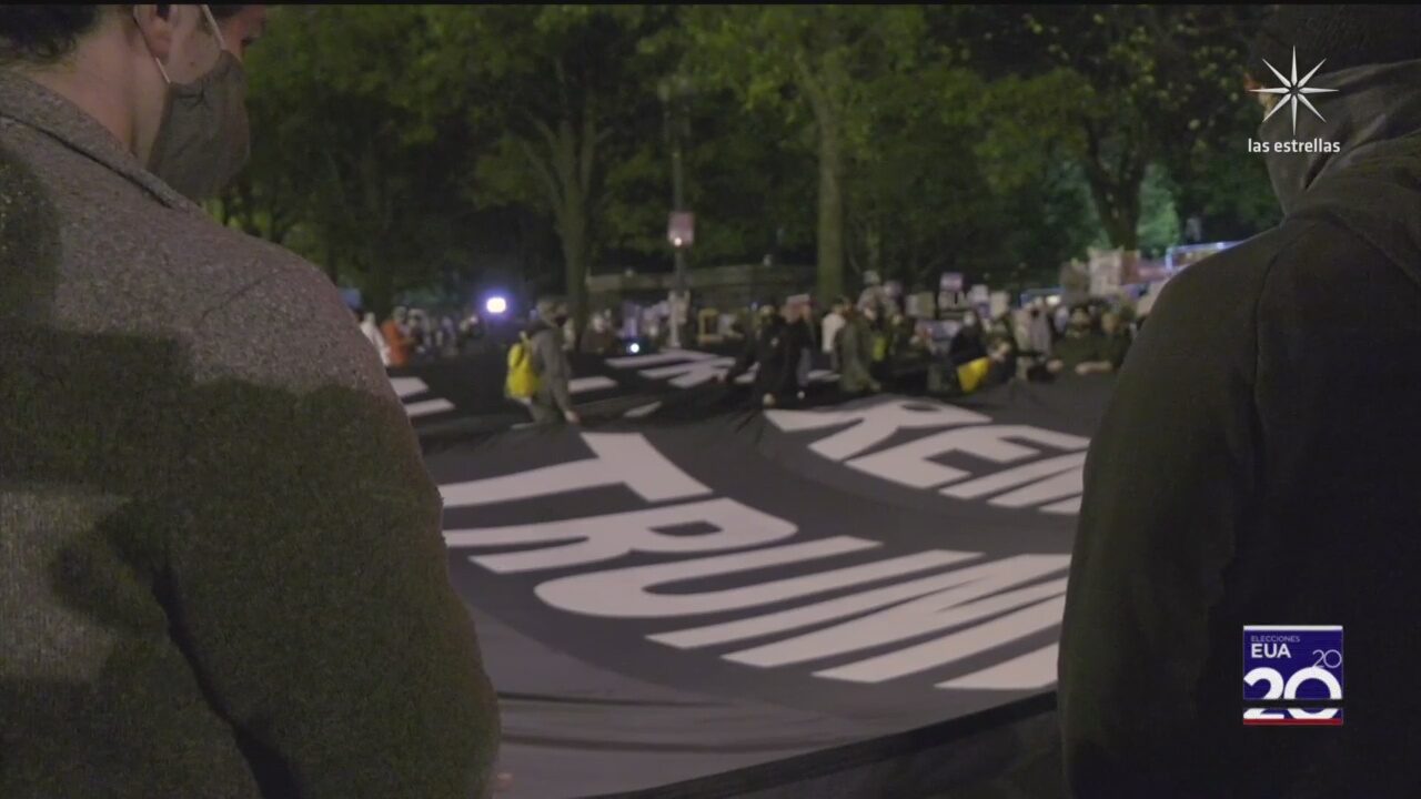 protestan contra donald trump en la plaza black lives matter en washington