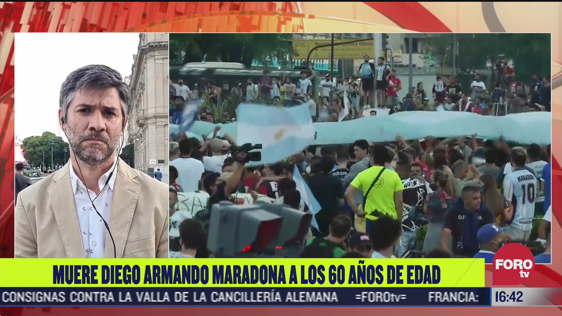 reaccion a la muerte de maradona en buenos aires argentina