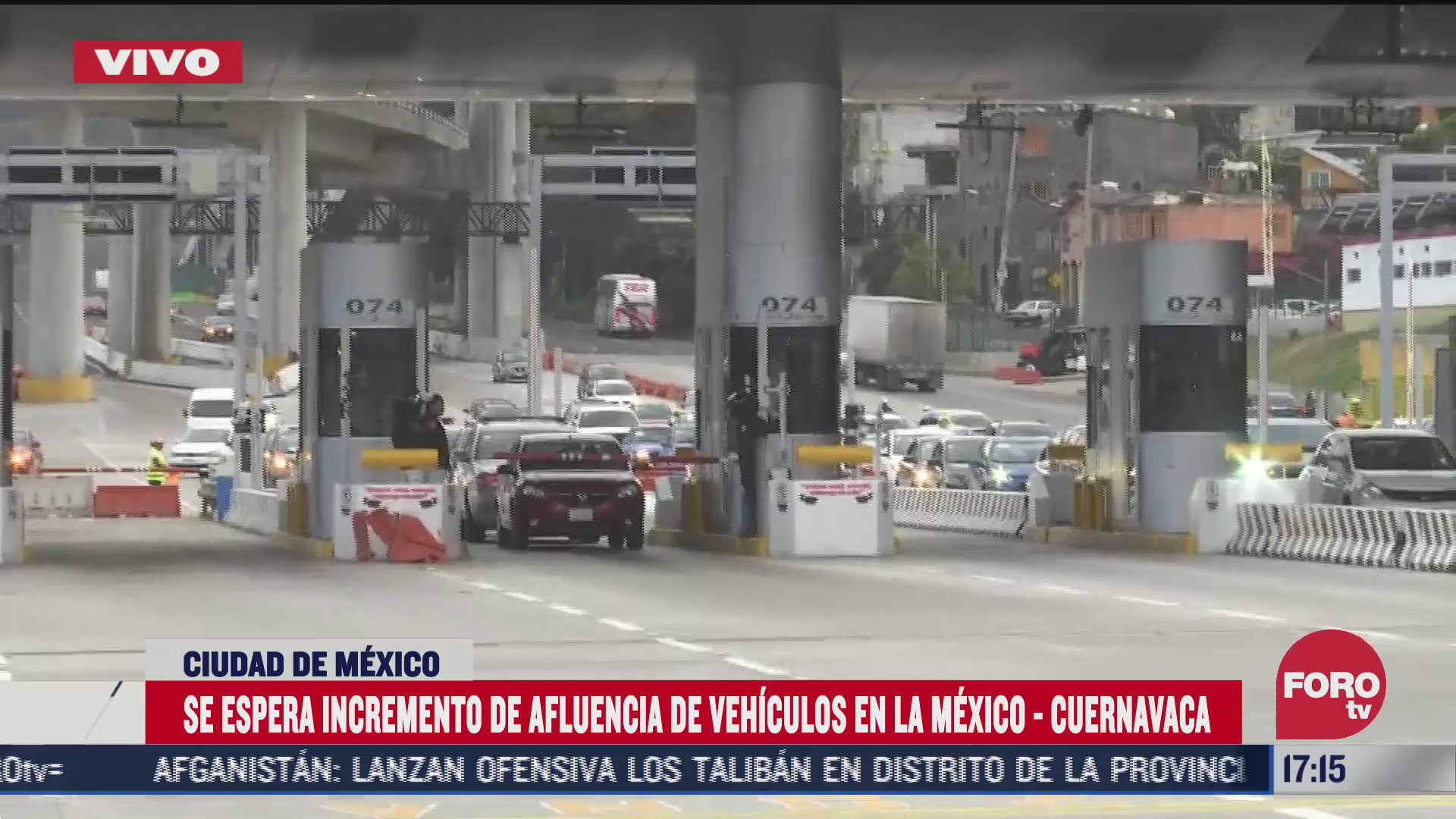 se espera el incremento de vehiculos en la autopista mexico cuernavaca por regreso de puente