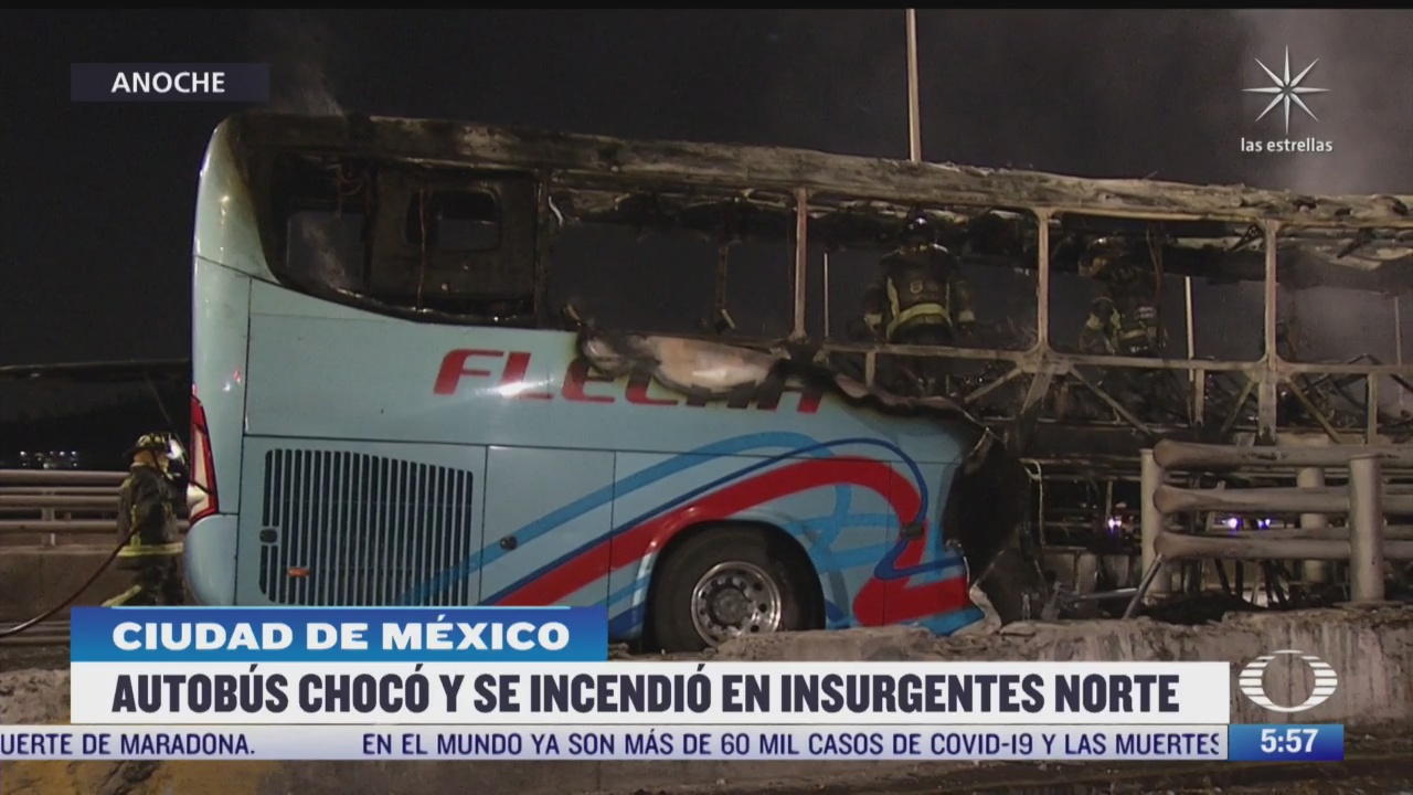 se incendia autobus de pasajeros en insurgentes norte cdmx