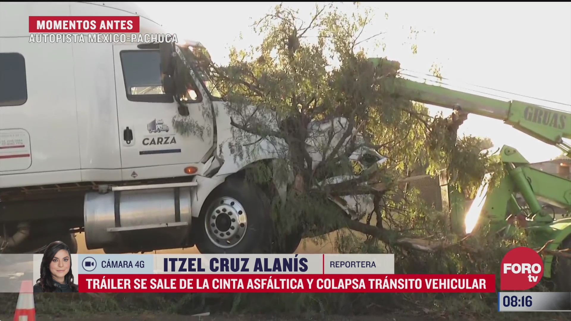 trailer choca y colapsa transito vehicular en la mexico pachuca
