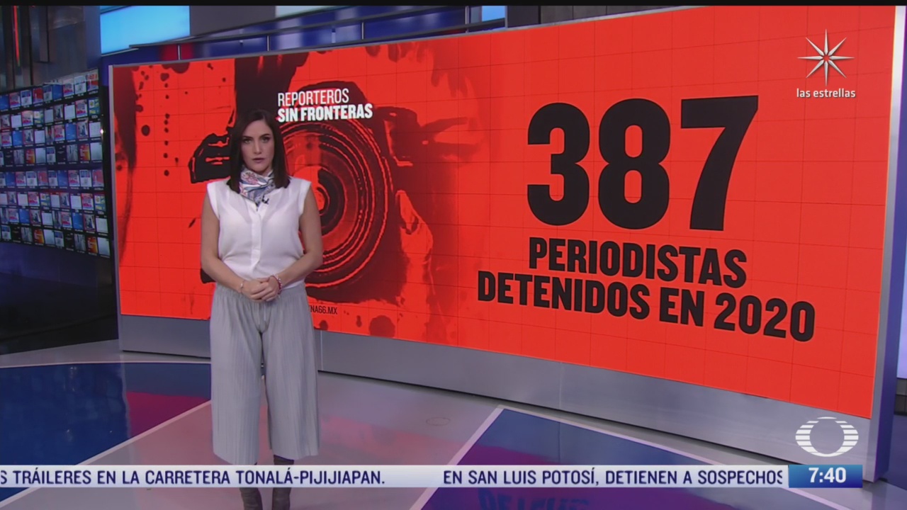 387 periodistas han sido detenidos este ano en el mundo