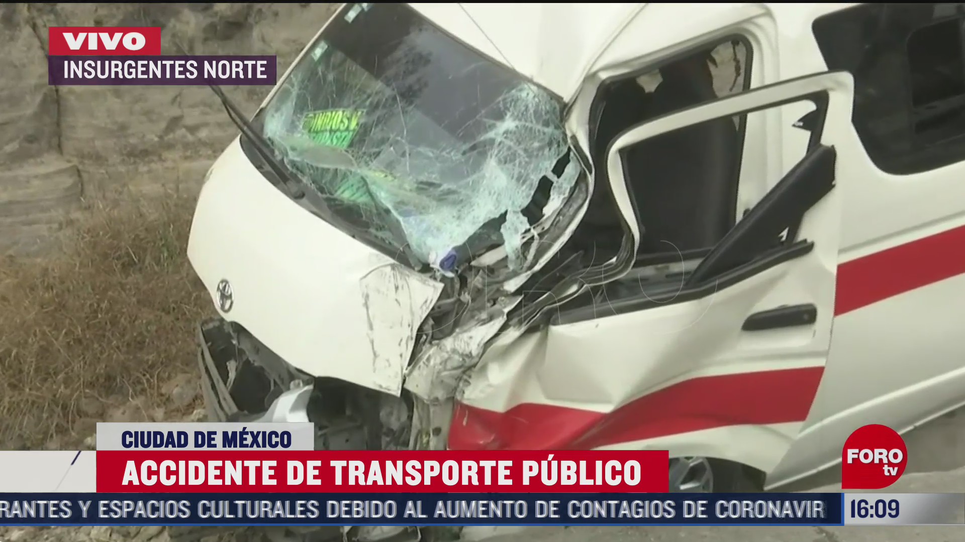 choca unidad de transporte publico en autopista mexico pachuca