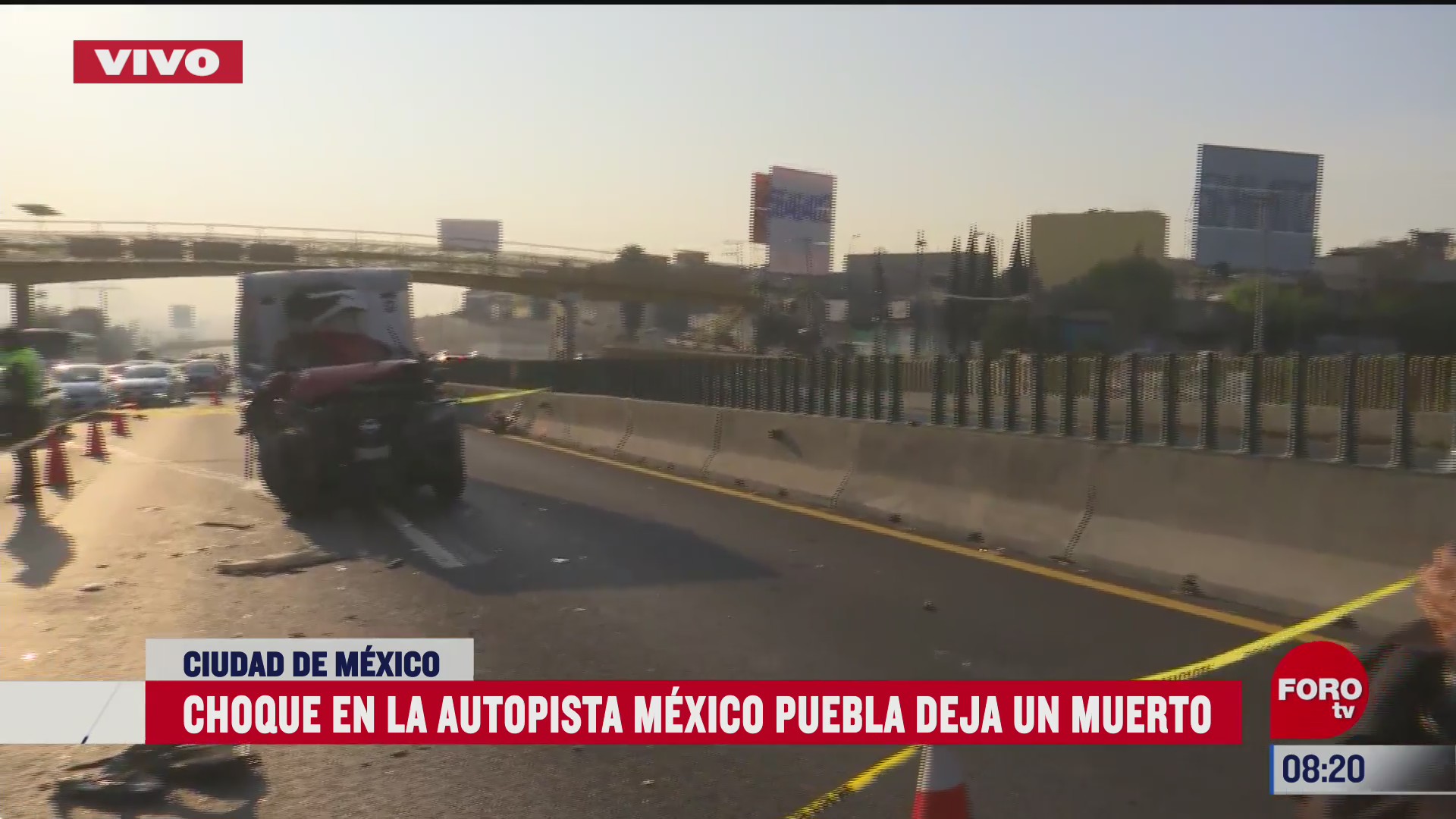 choque en la autopista mexico puebla deja un muerto