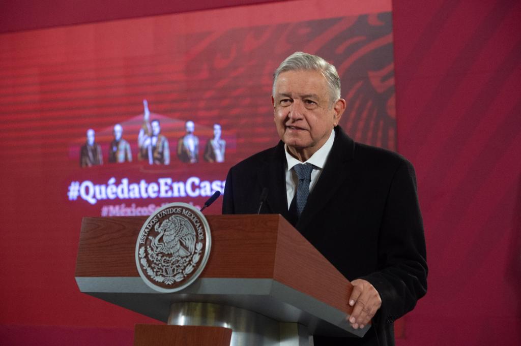 Andrés Manuel López Obrador, presidente de México durante la conferencia de prensa en Palacio Nacional que se dedicó al tema de seguridad