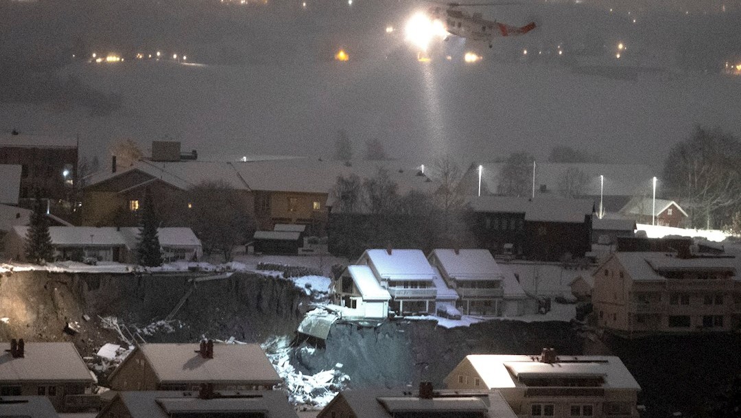 Diez desaparecidos por deslizamiento de tierra en Noruega