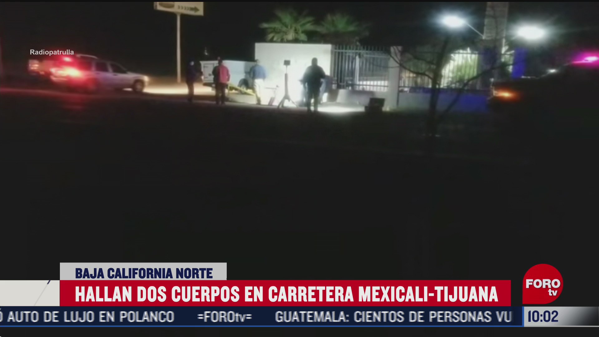 localizan dos cuerpos en carretera mexicali tijuana